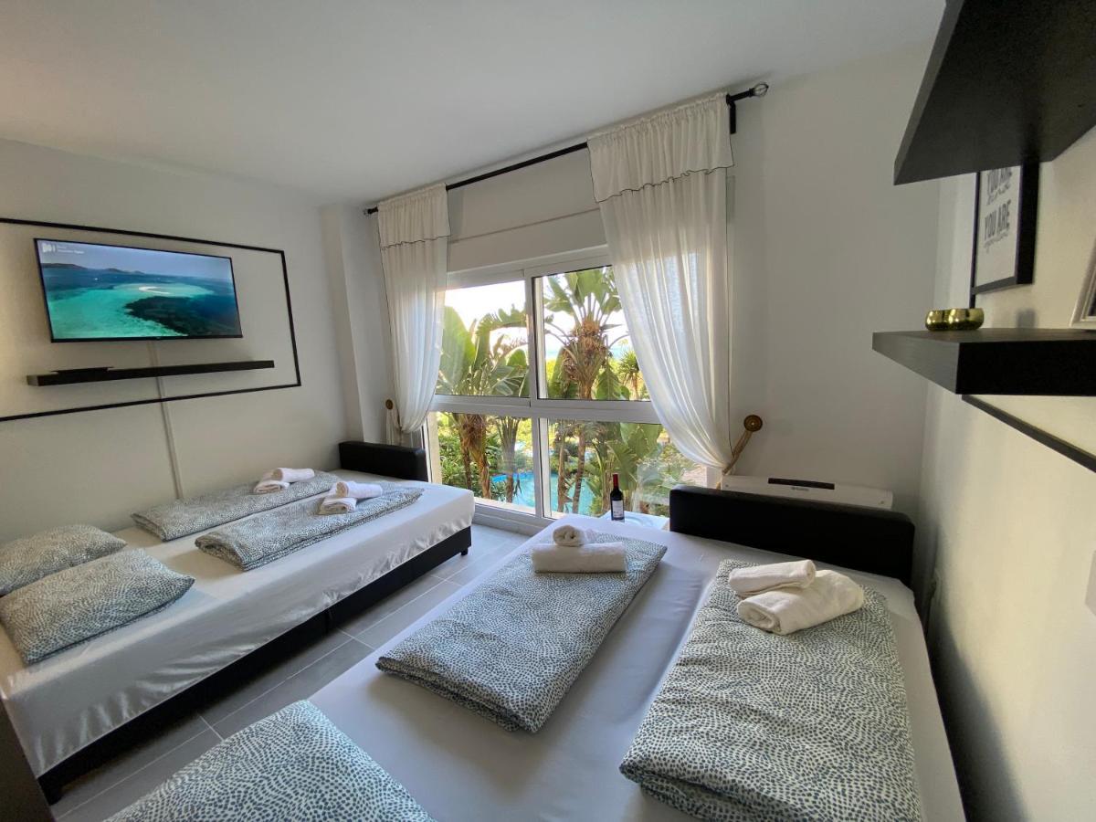 Modern Sea View Studio In Benal Beach Benalmádena Esterno foto